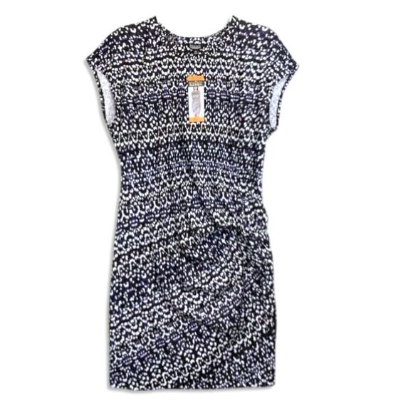 New Nicole Miller Women's Plus Twist Knot Lightweight Mini Dress - Picture 9 of 12